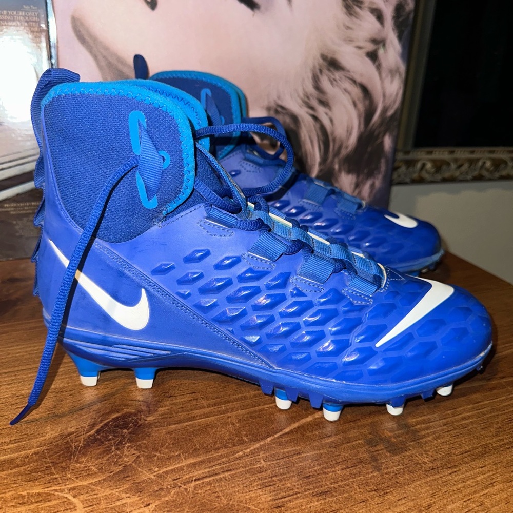 Nike Force Savage Pro 2 Mid Football Cleats Royal Blue AH4000-400 Size 9.5